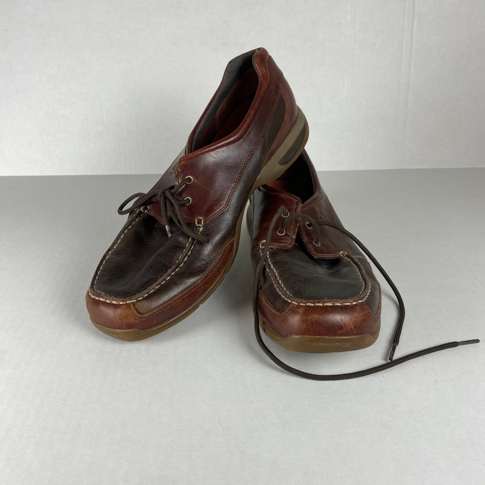 Dunham Leather Lace‎ Up Shoes Brown Rollbar Comfort Men Size 13 D